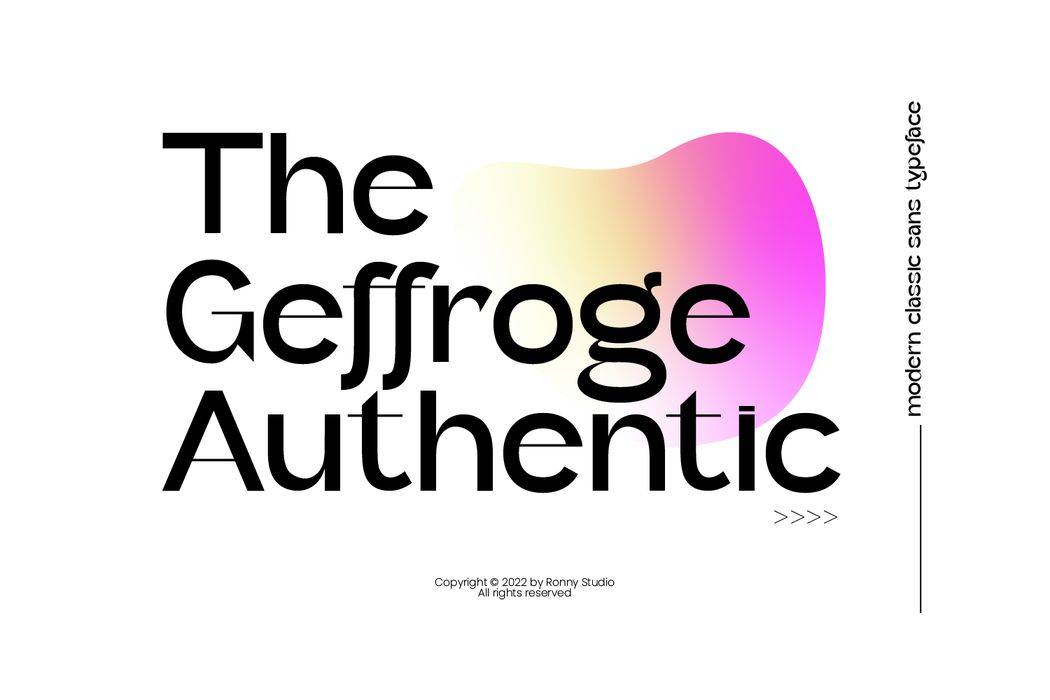 Geffroge Authentic Font sample