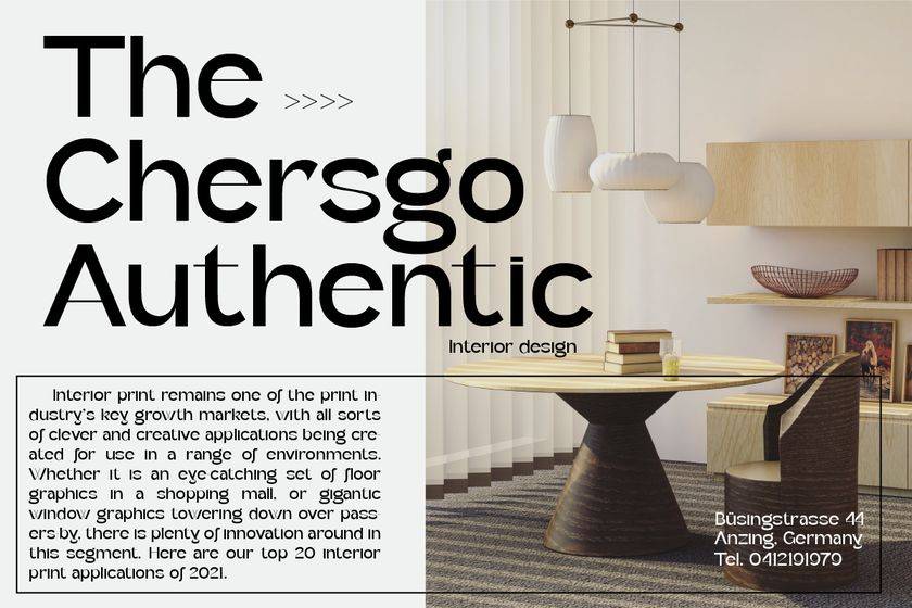 Geffroge Authentic Font sample
