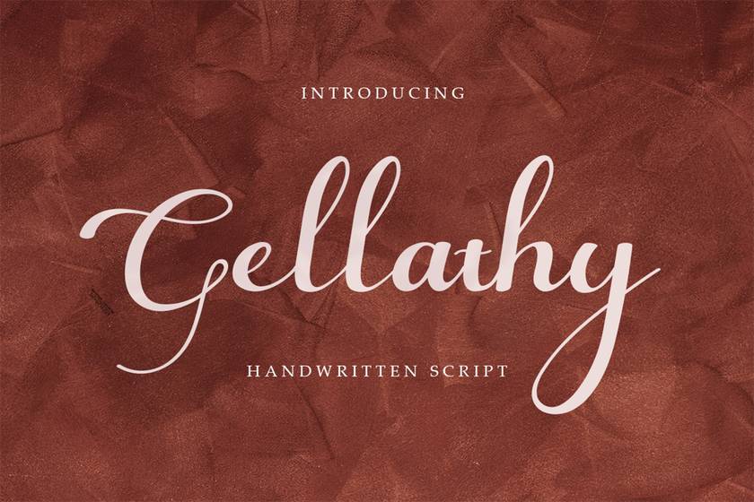 Gellathy Font sample
