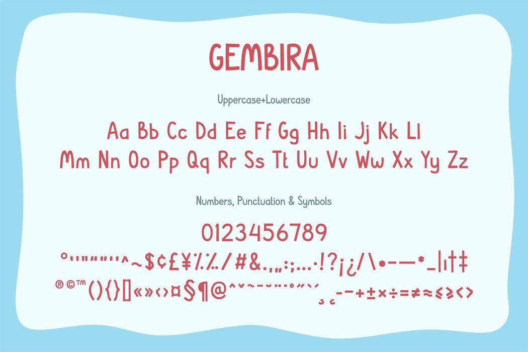 Gembira Font sample