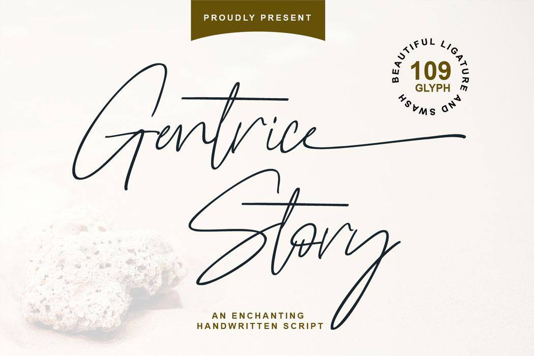 Gentrice Story Font sample