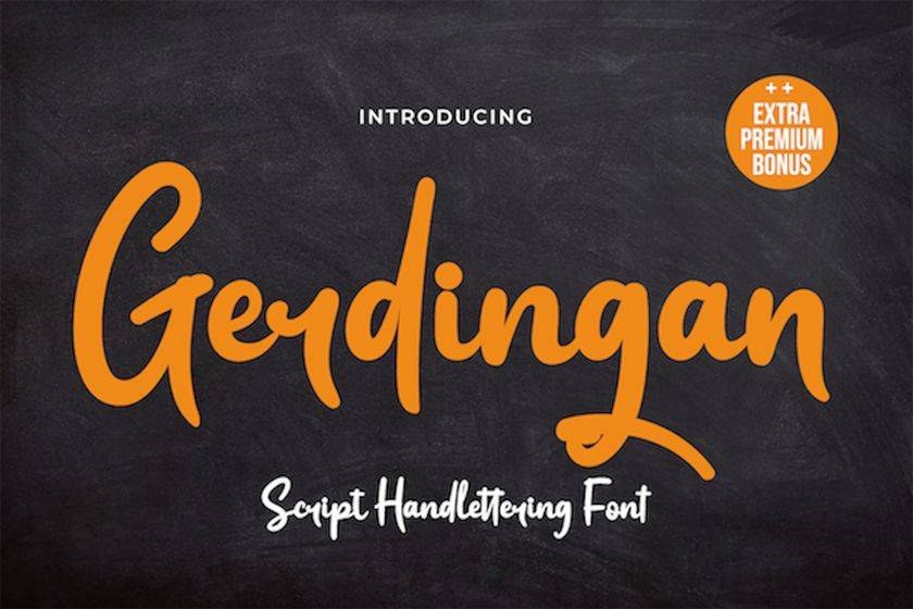 Gerdingan Font sample