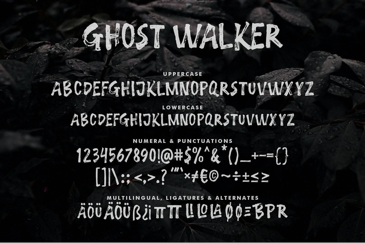 Ghost Walker Font sample