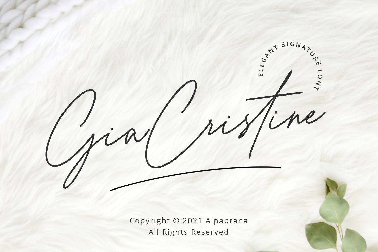Gia Cristine Font sample