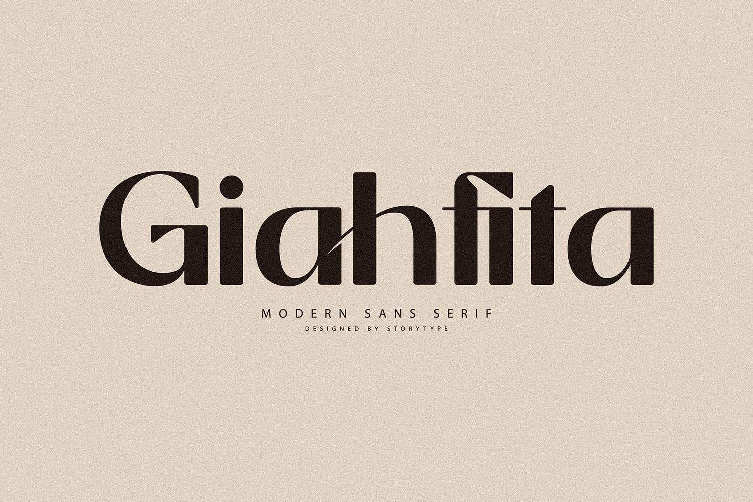 Giahfita Font sample