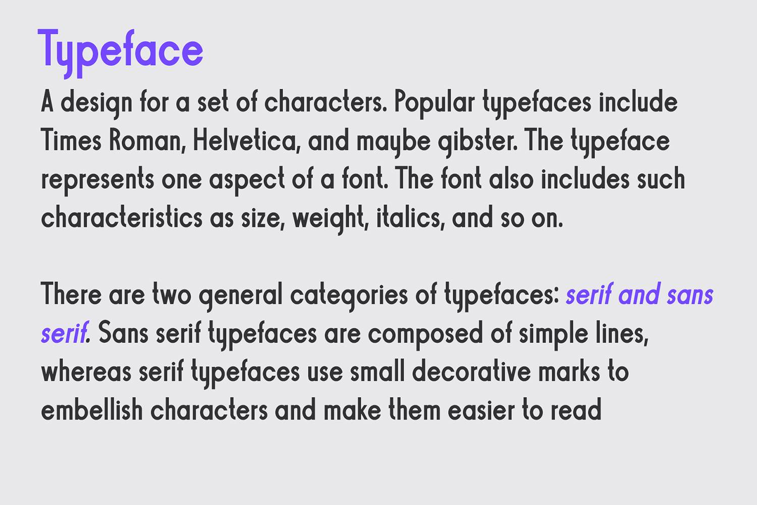 Gibster Sans Font sample