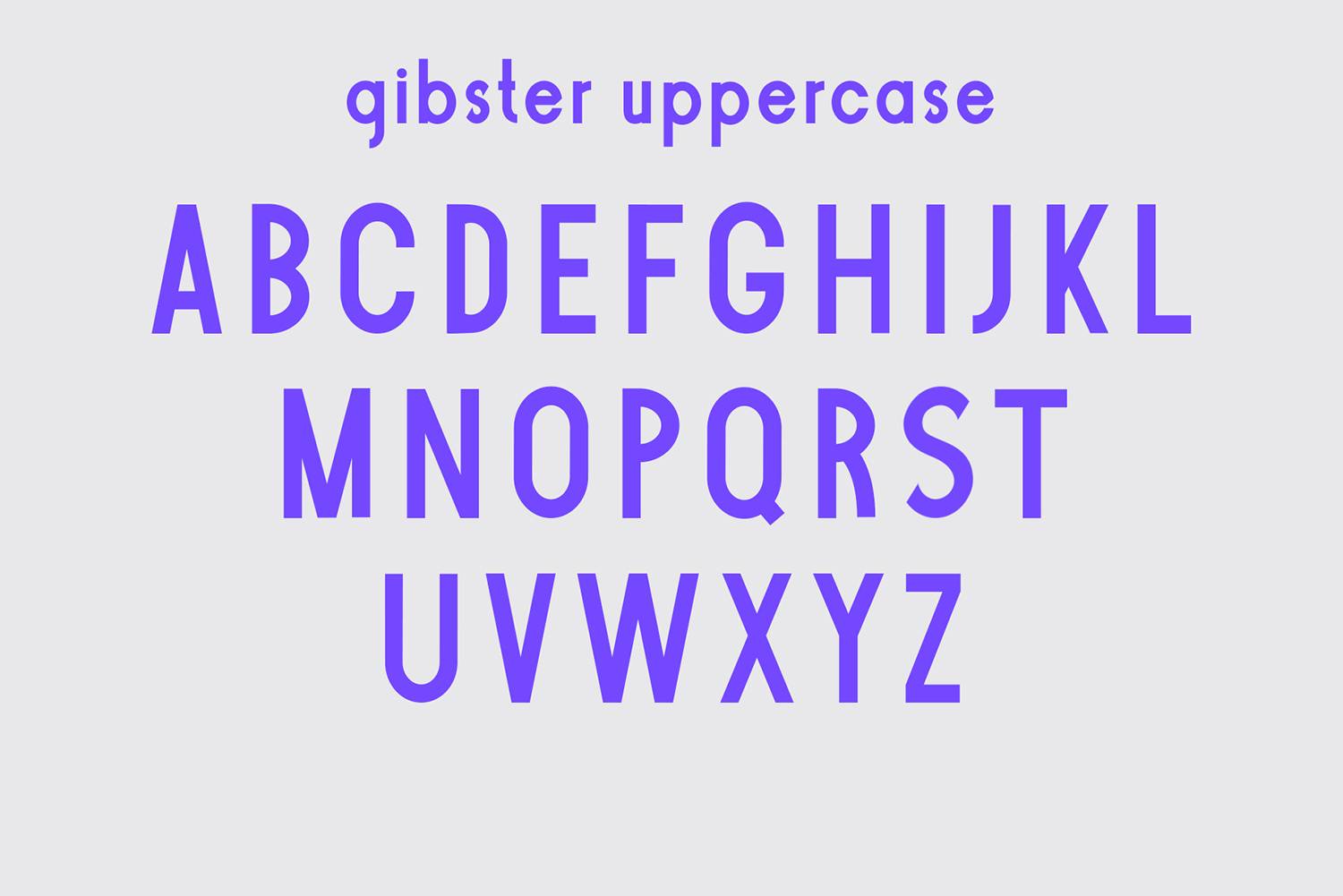 Gibster Sans Font sample