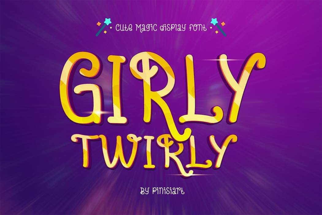 Girly Twirly Font sample