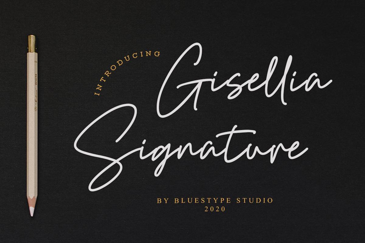 Gisellia Signature Font sample