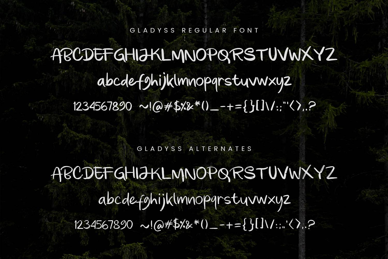 Gladyss Font sample
