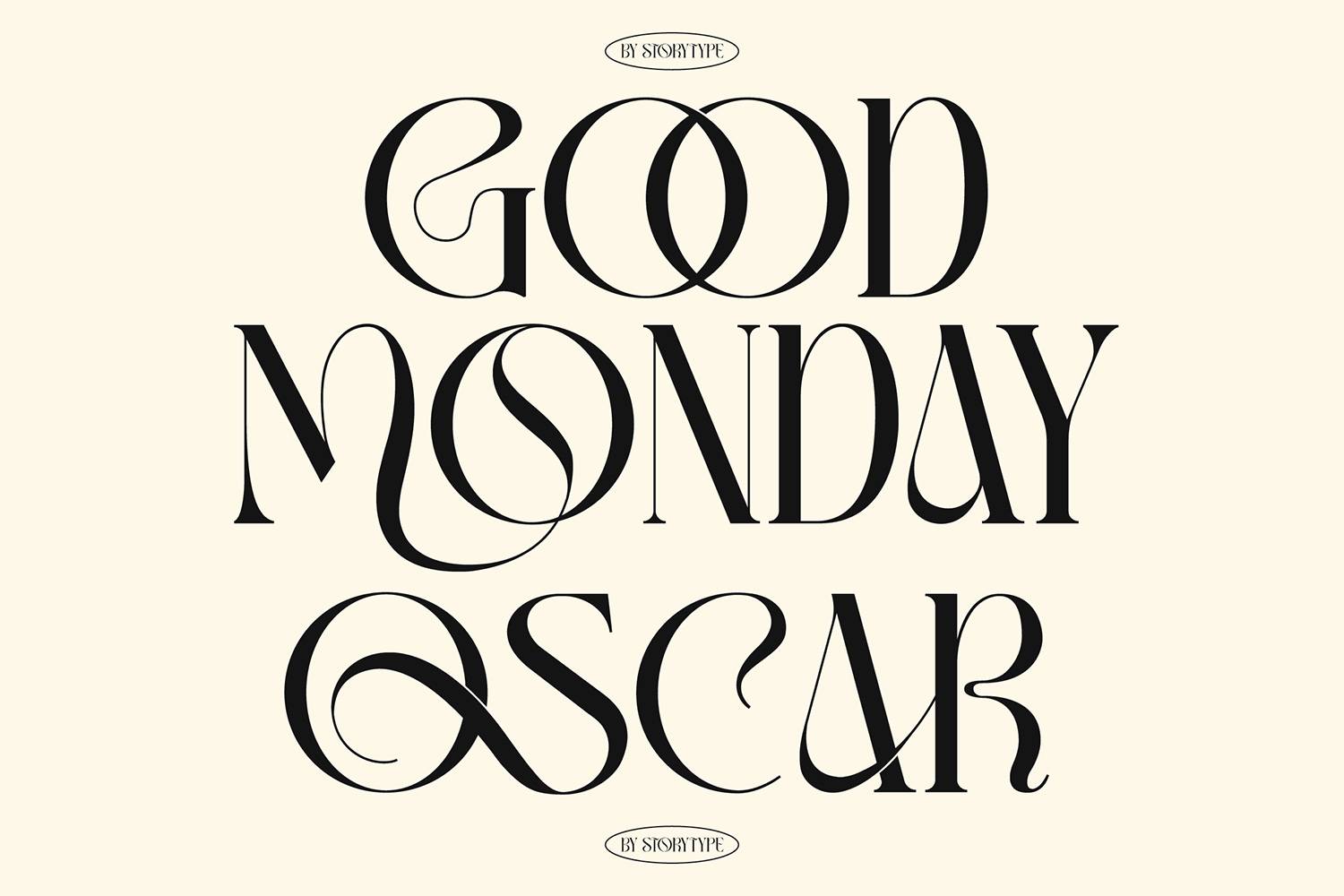 Glamora Font sample