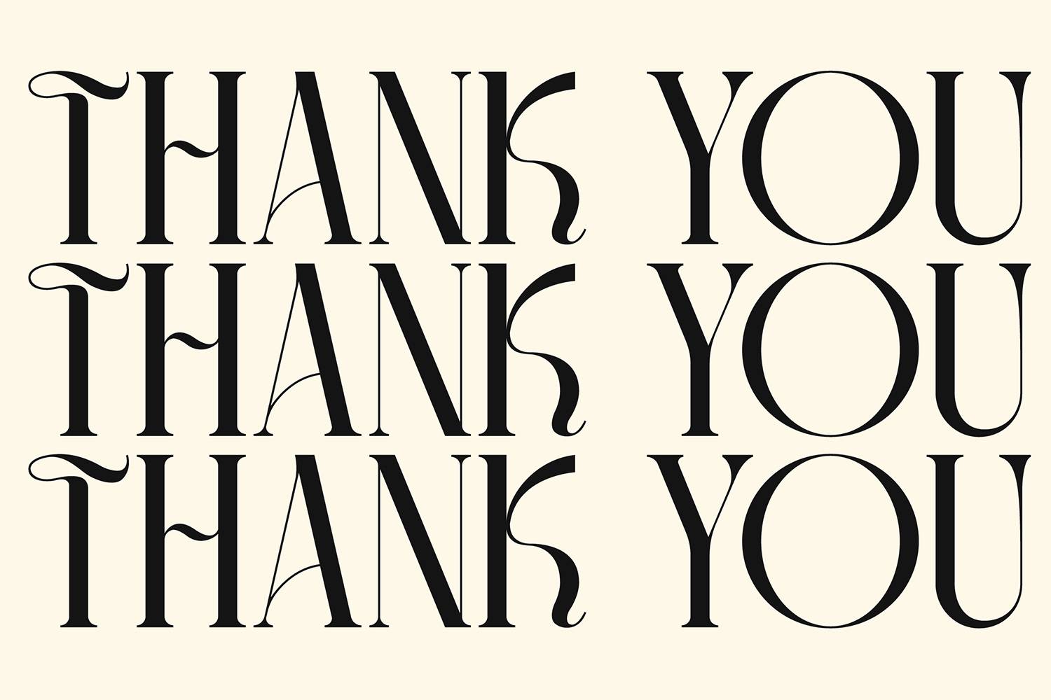 Glamora Font sample