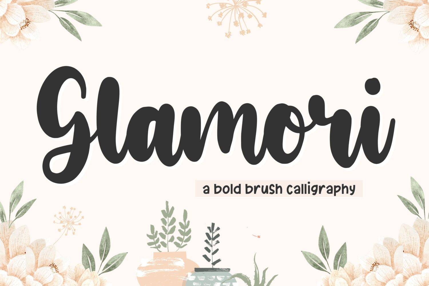 Glamori Bold Brush Font sample
