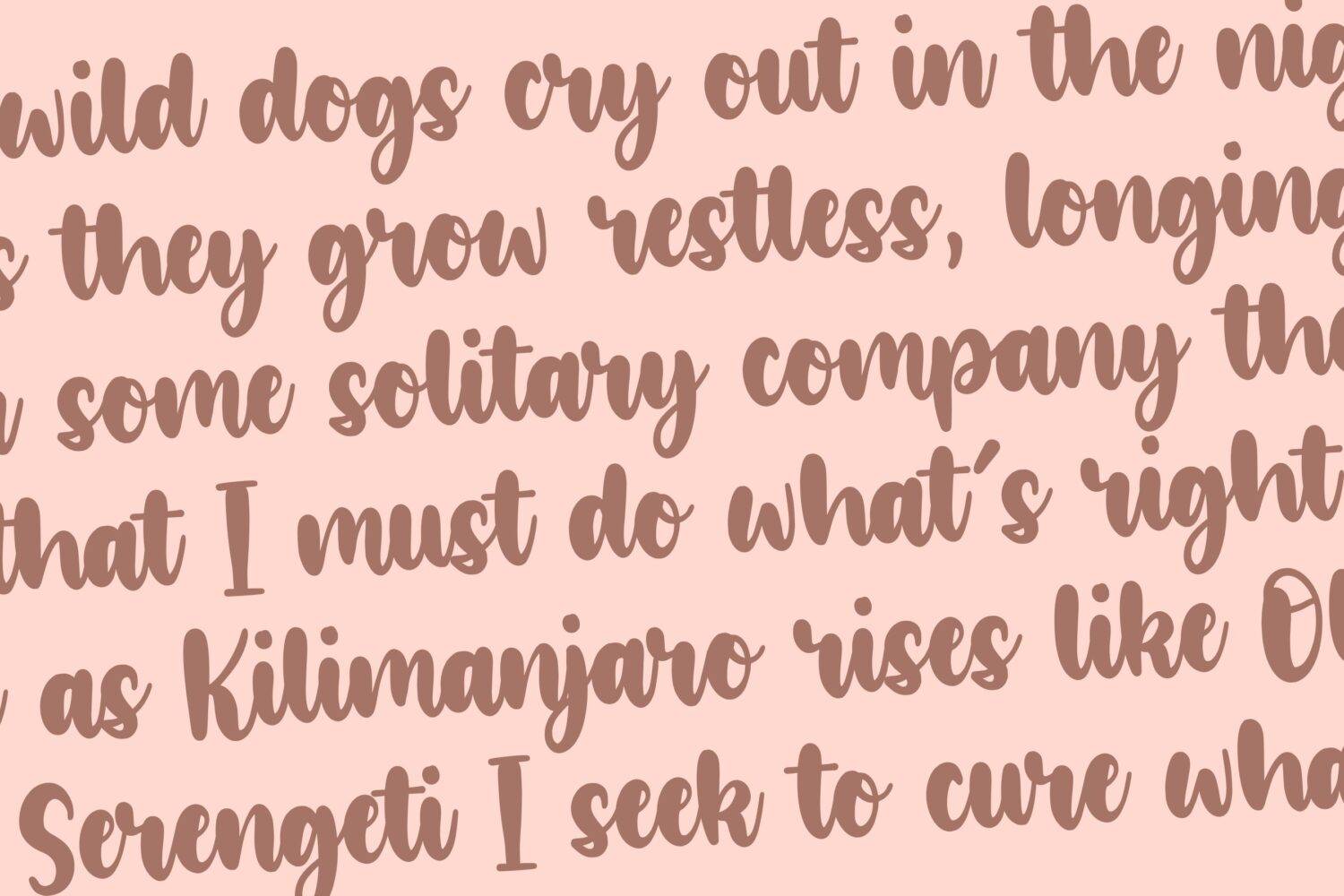 Glamori Bold Brush Font sample