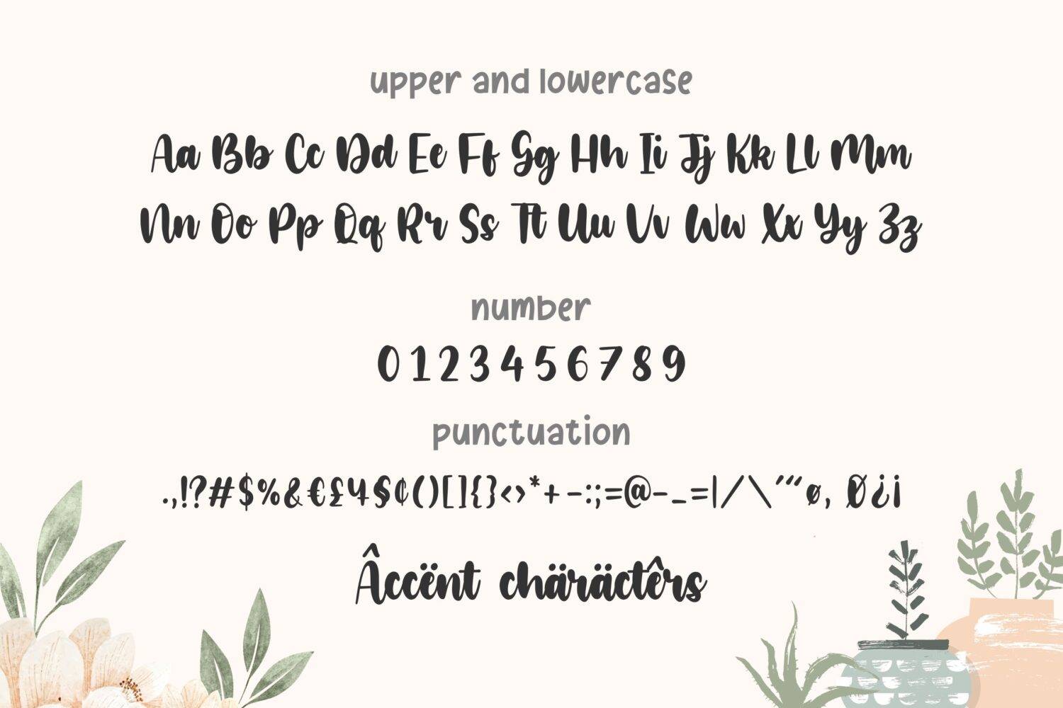 Glamori Bold Brush Font sample
