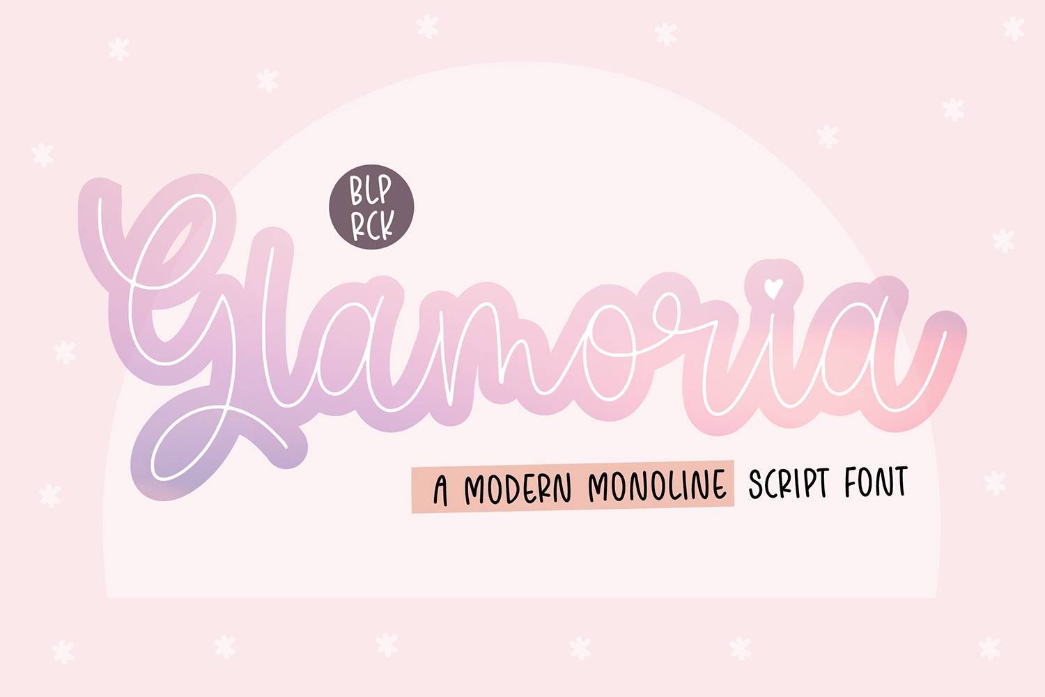 Glamoria Font sample