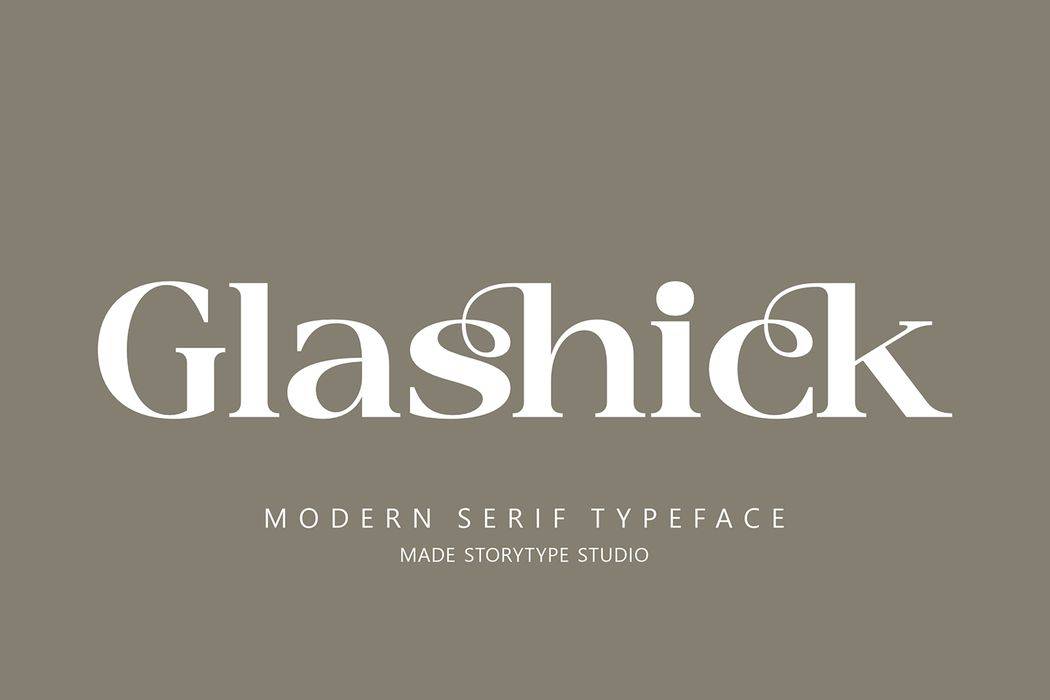 Glashick Font sample