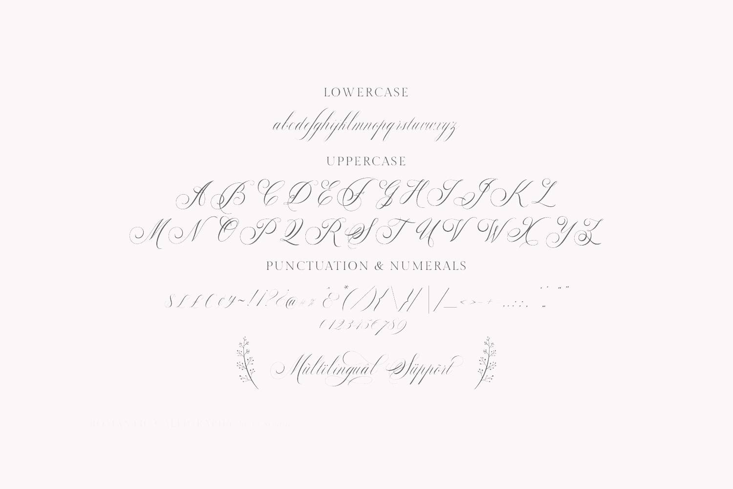 Glaston Romantic Font sample