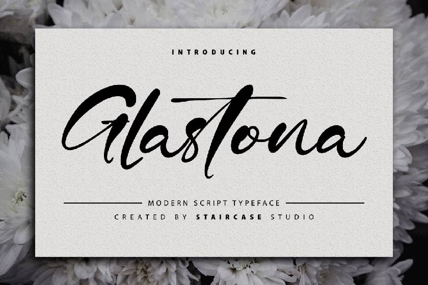 Glastona Font sample