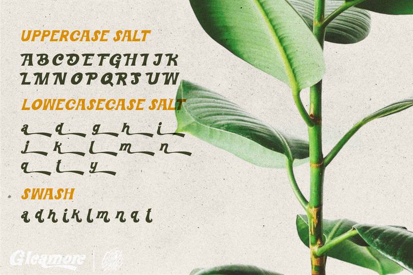 Gleamore Font sample