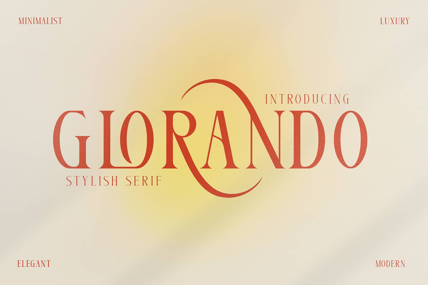 Glorando Font sample