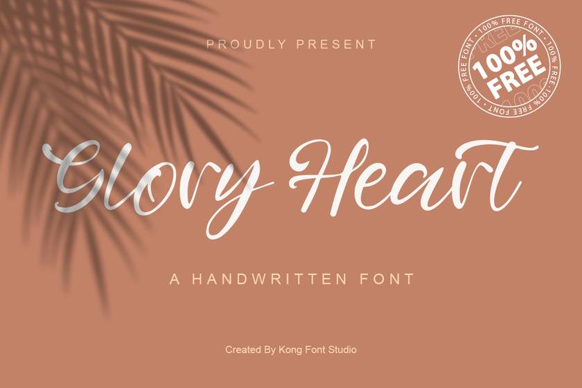 Glory Heart Font sample
