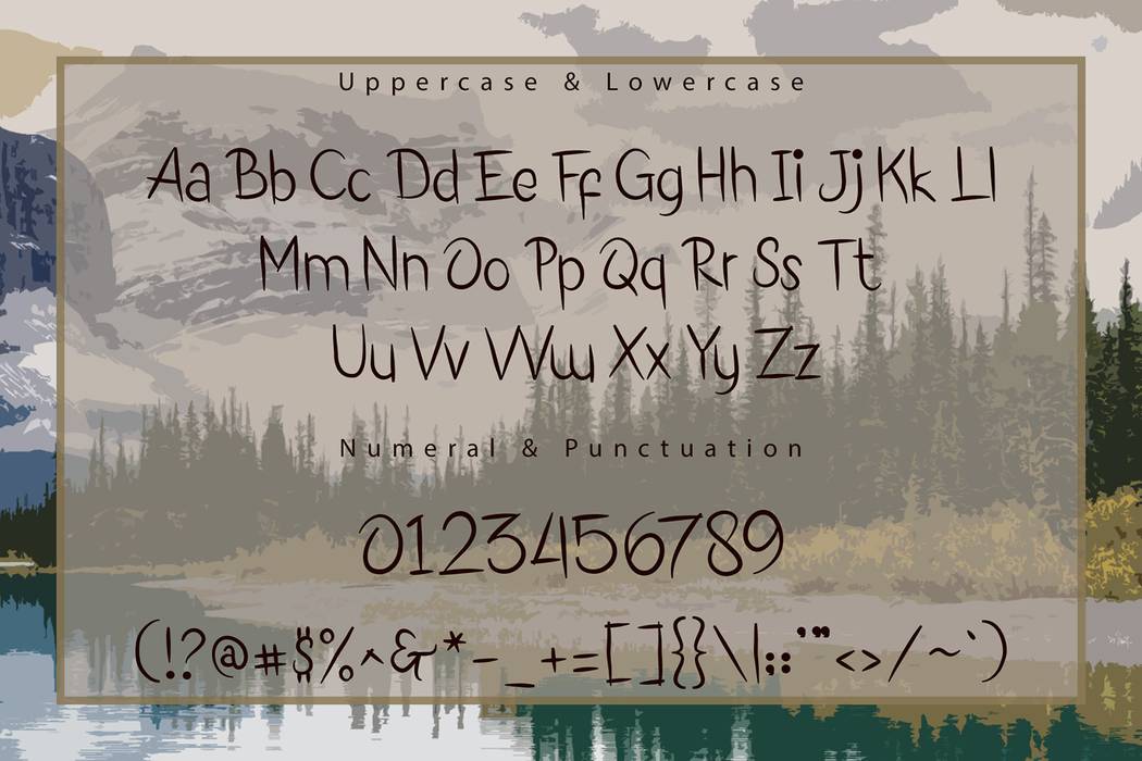 Glory Lake Font sample
