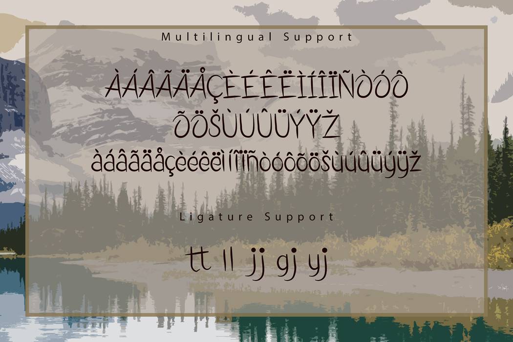 Glory Lake Font sample