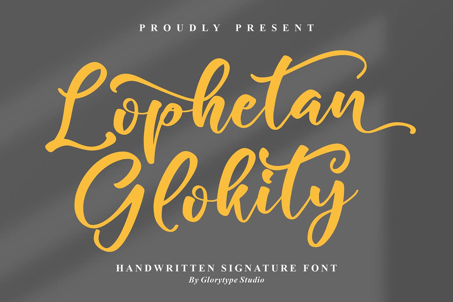 Lophetan Glokity Font sample