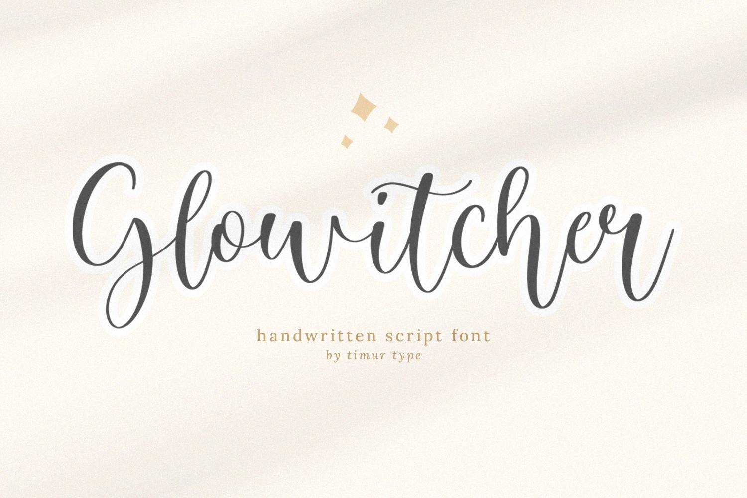 Glowitcher Font sample