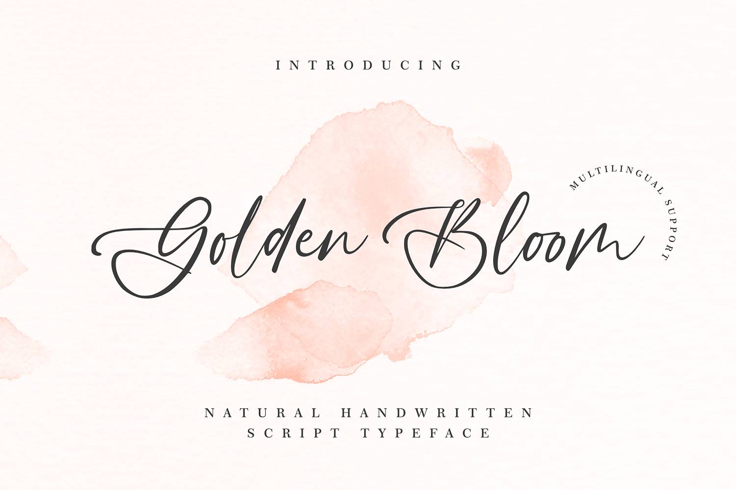 Golden Bloom Font sample