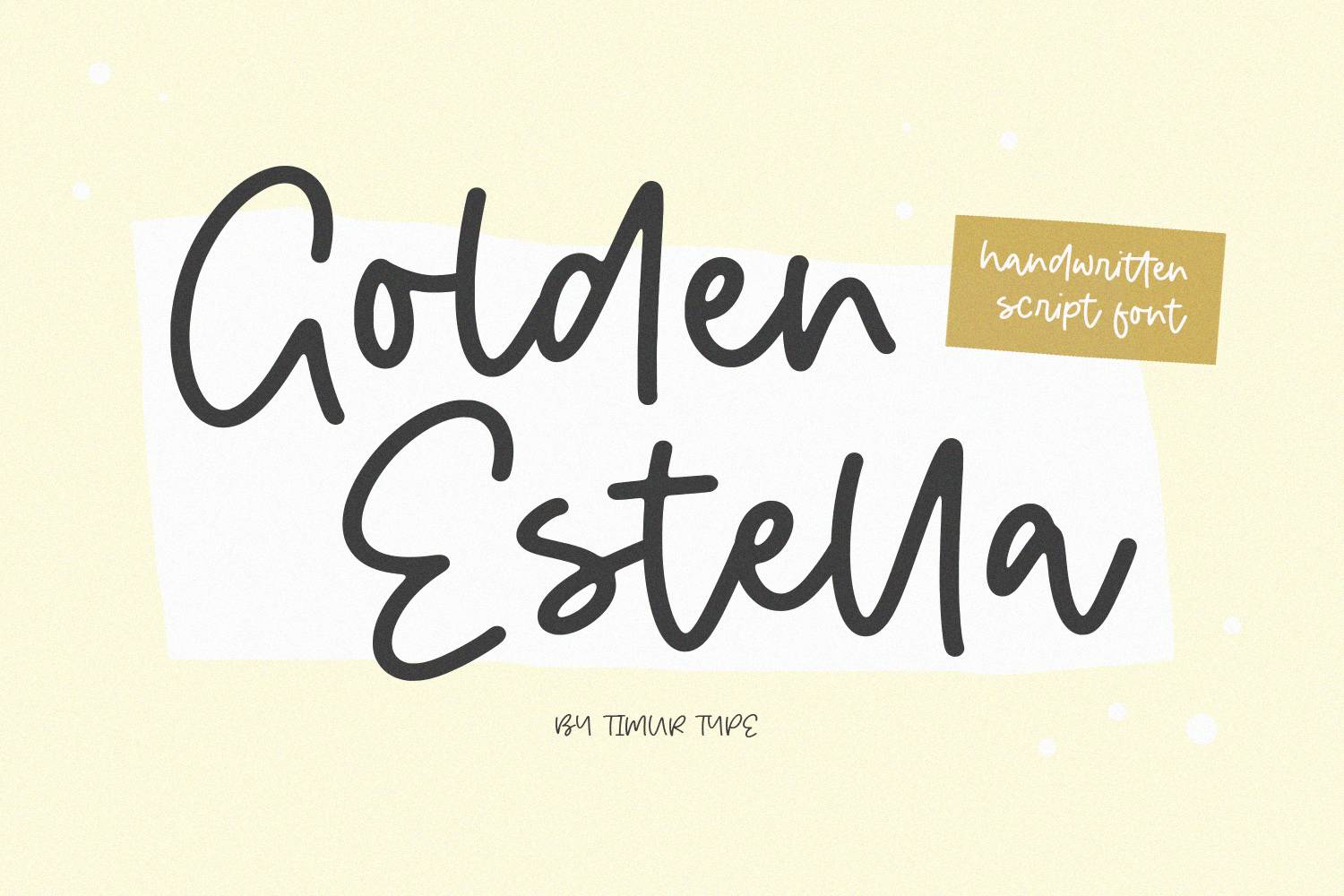 Golden Estella Font sample