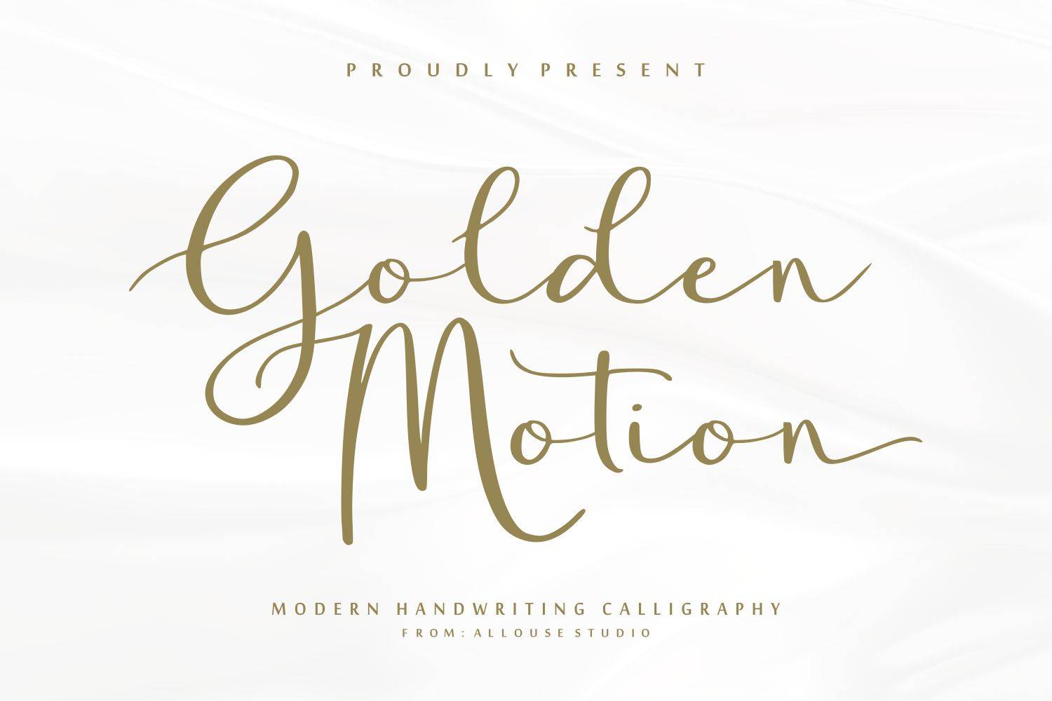 Golden Motion Font sample