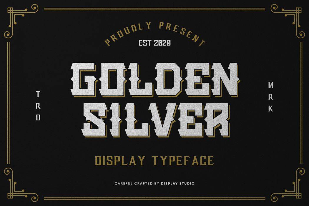 Golden Silver Font sample