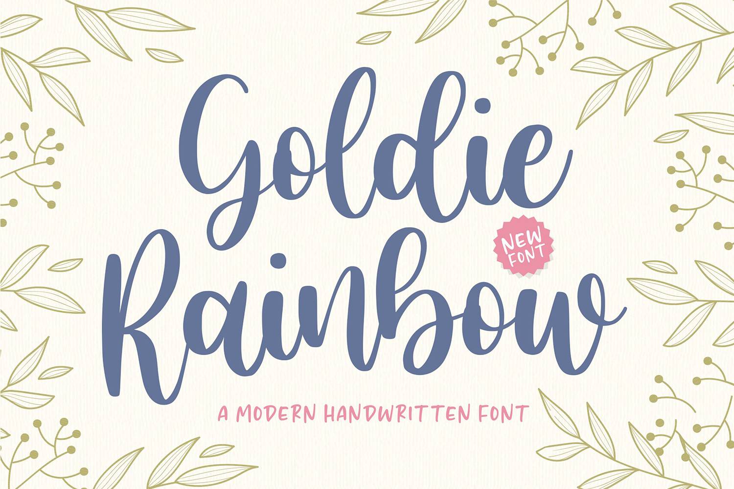 Goldie Rainbow Font sample