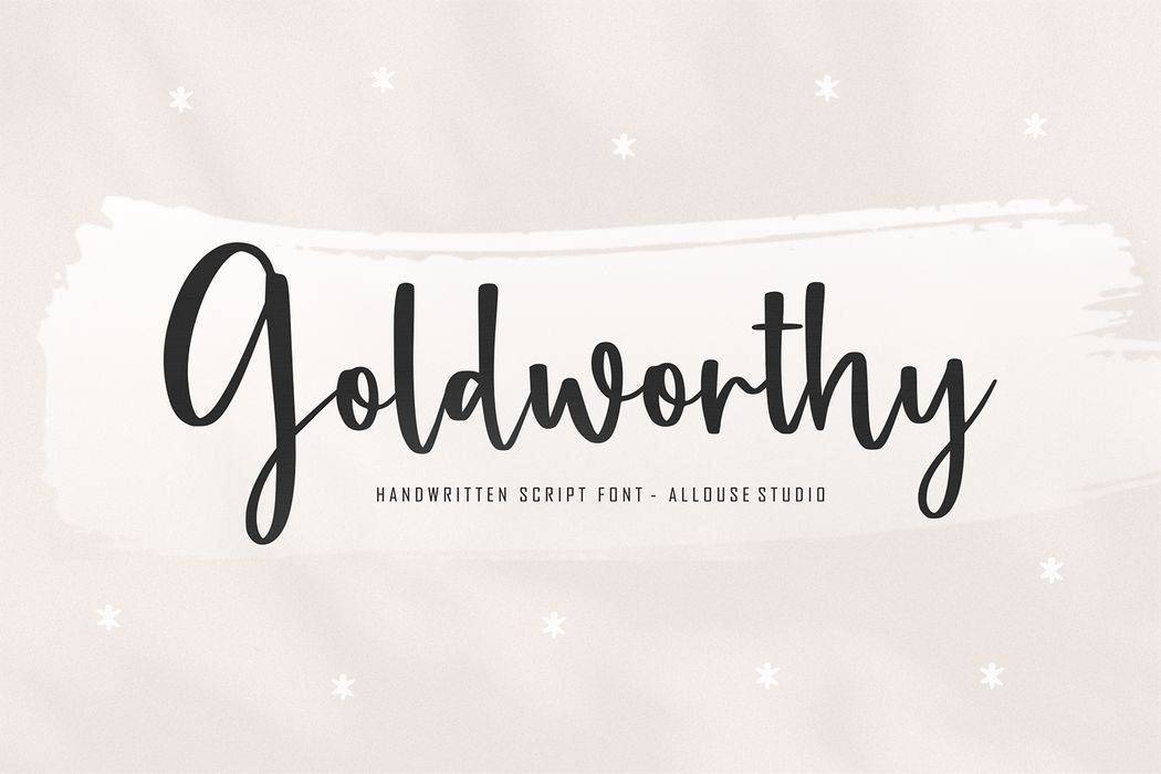Goldworthy Font sample