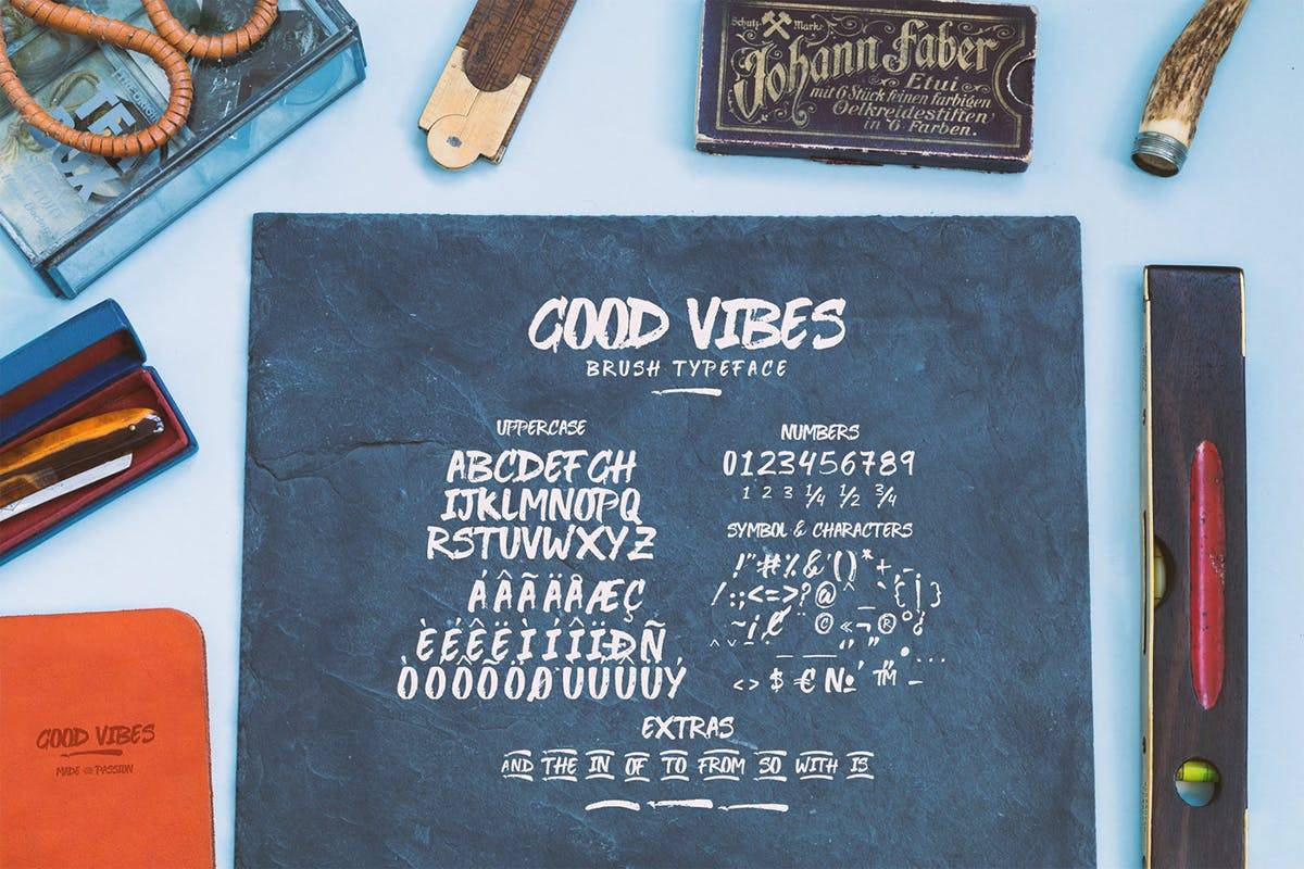 Good Vibes Brush Typeface sample