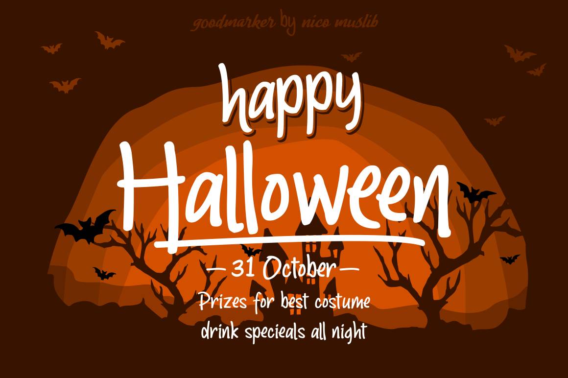 Goodmarket Script Font sample