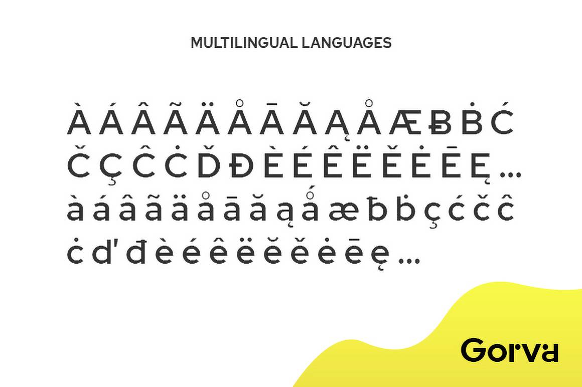 Gorva Font sample