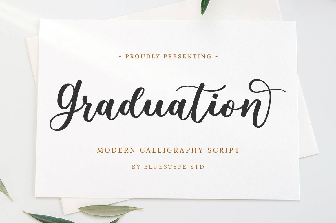 Graduation Font sample