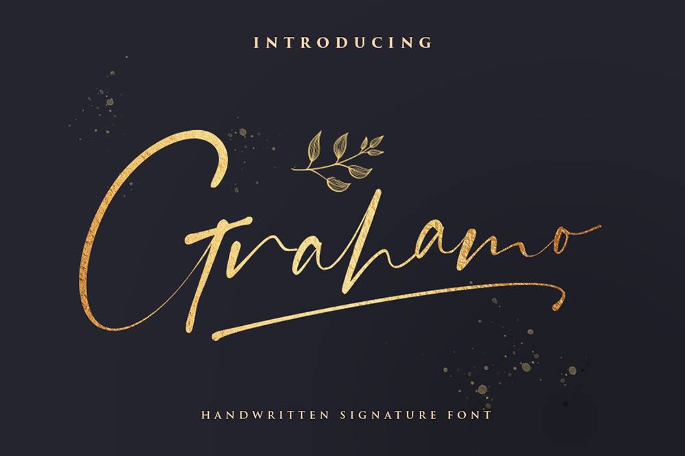 Grahamo – Luxury Script Font sample