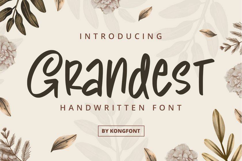 Grandest Font sample