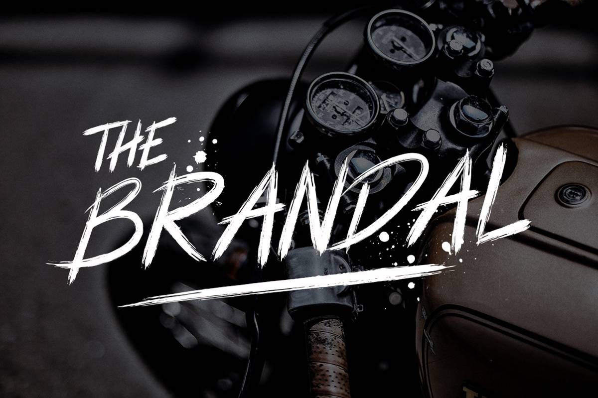 Granite Brush Font sample