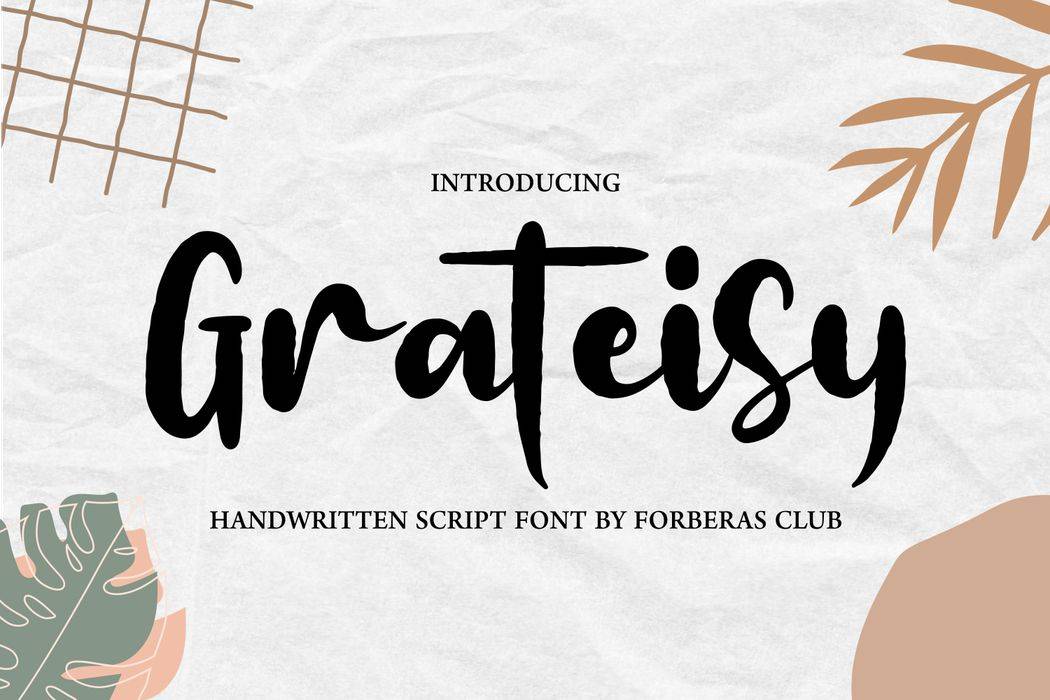 Grateisy Font sample