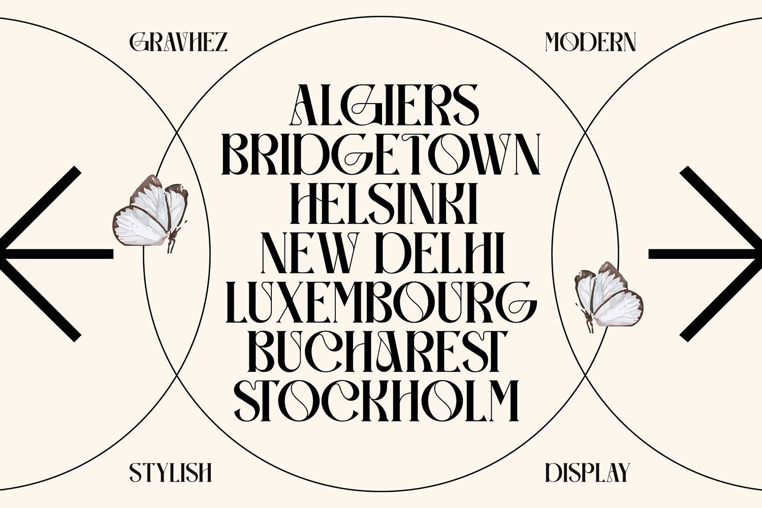 Gravhez Font sample