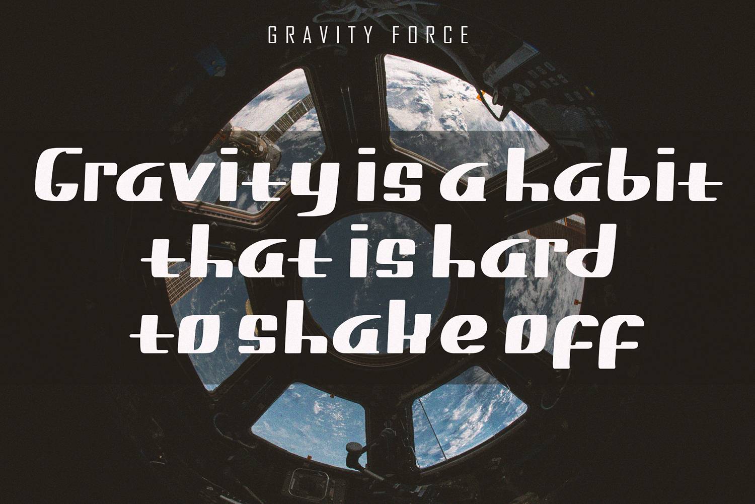 Gravity Force Font sample