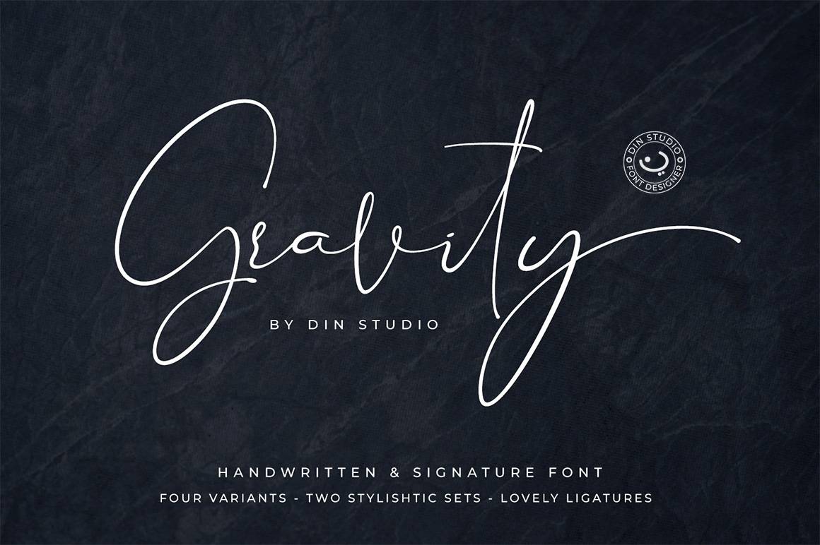 Gravity Handwritten & Signature Font sample