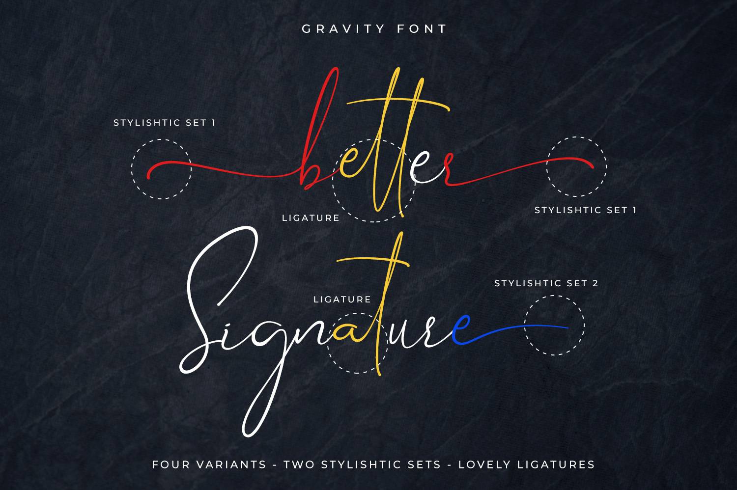 Gravity Handwritten & Signature Font sample
