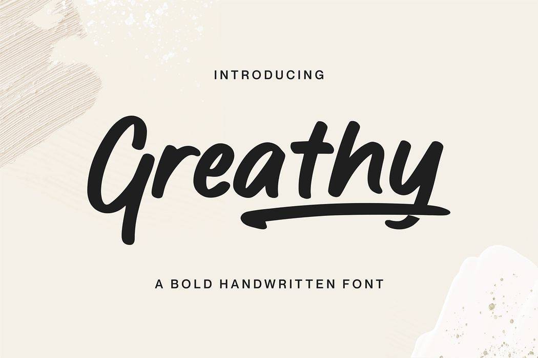 Greathy Font sample