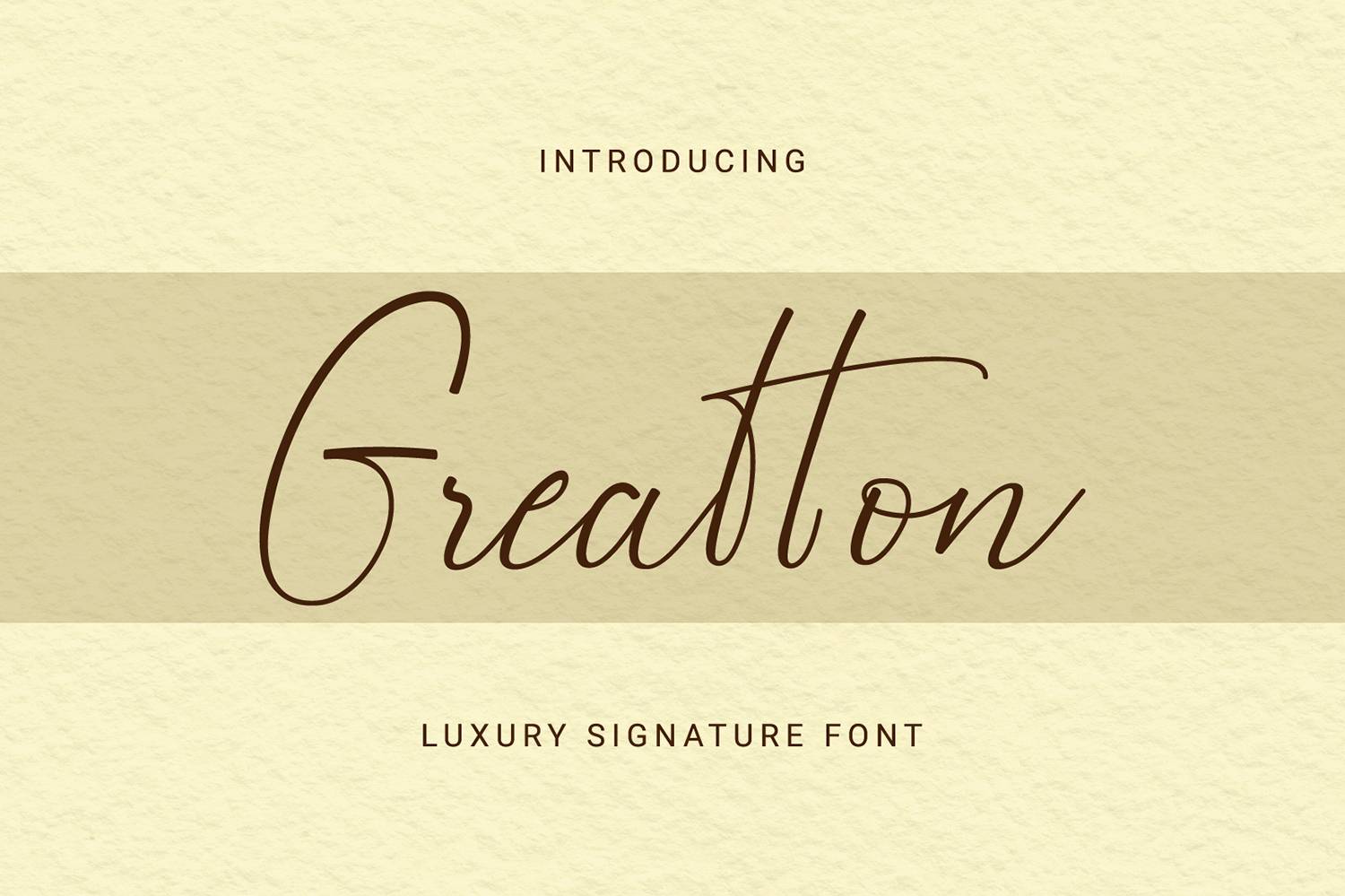 Greatton Font sample